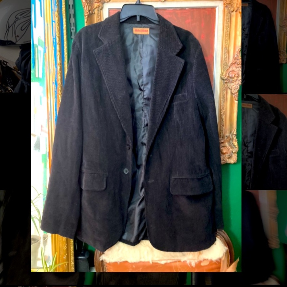 Machine Brand Corduroy Men’s Black Blazer